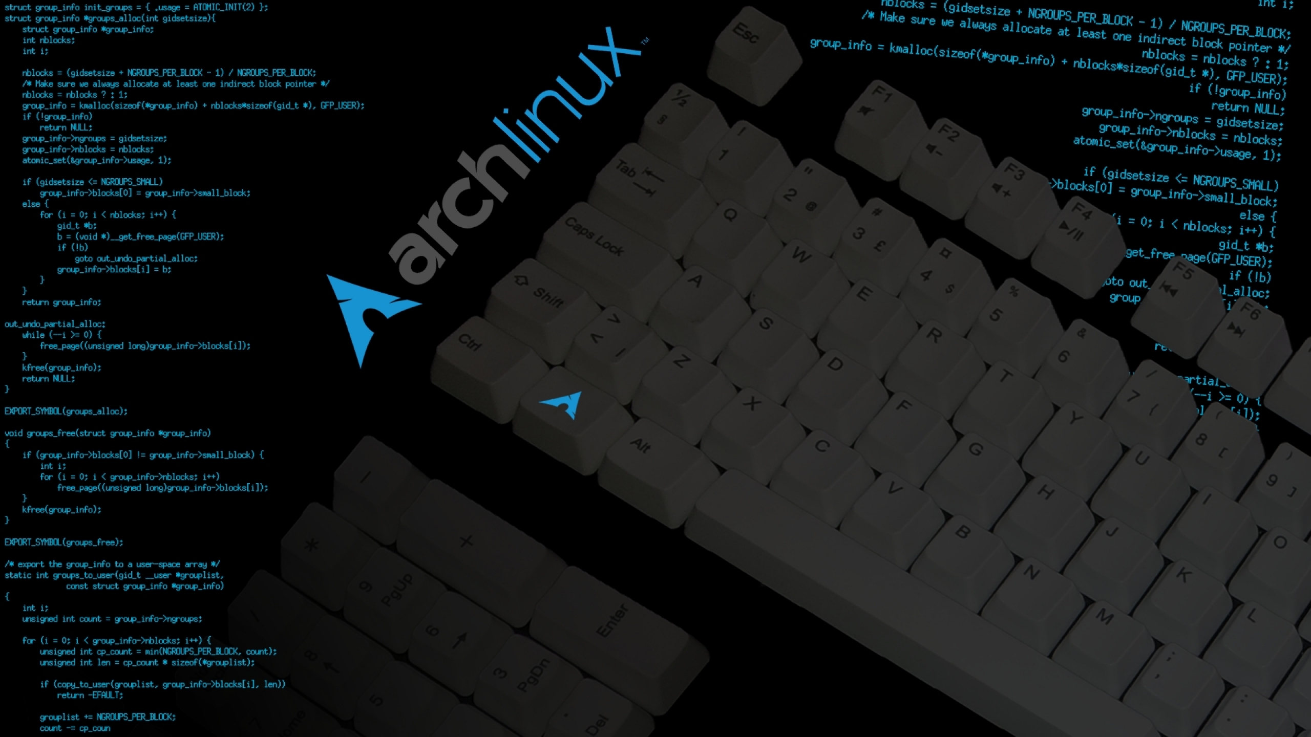 Linux Keyboards Arch Wallpaper