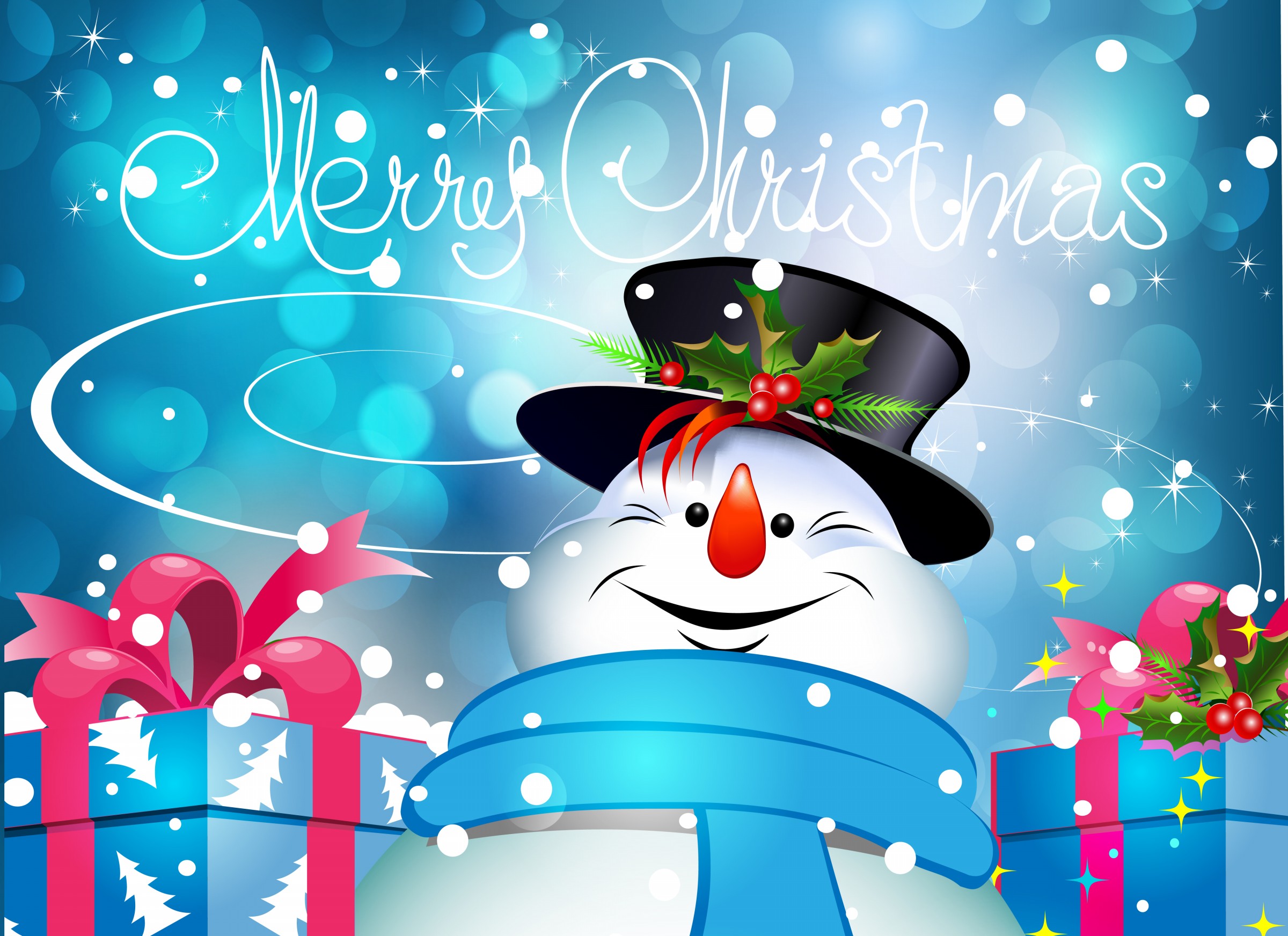 Greetings Card Merry Christmas Wallpaper