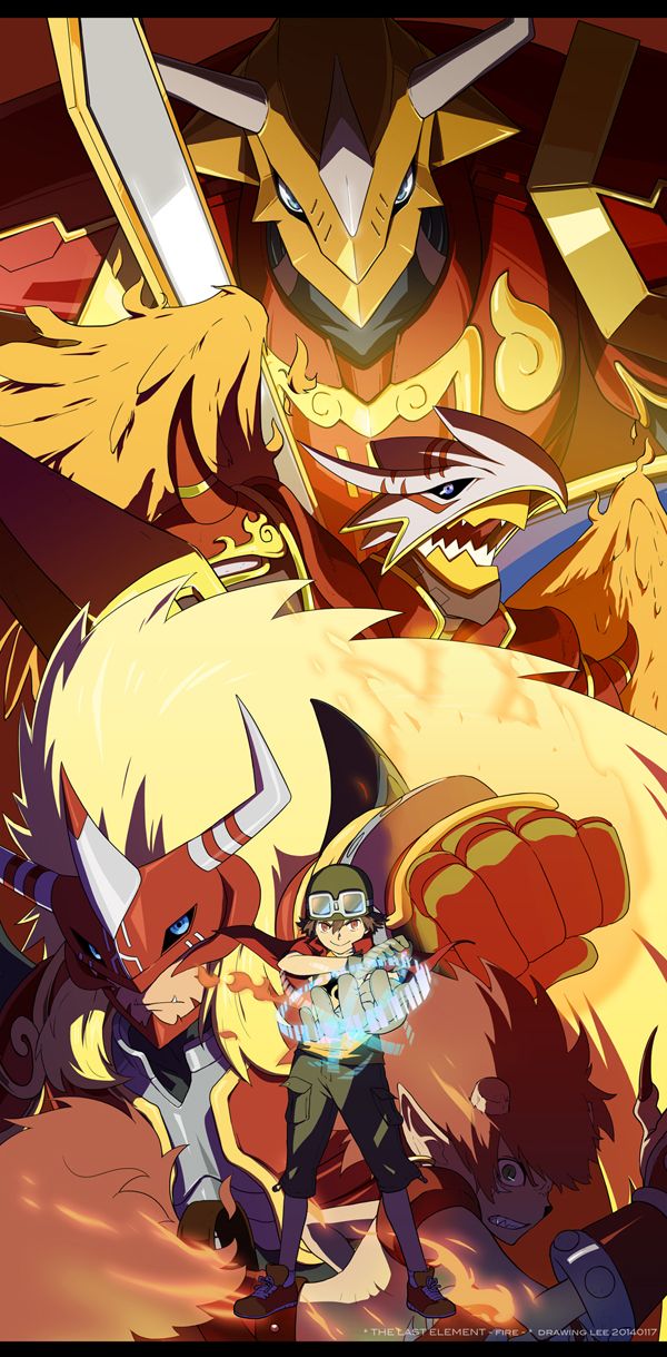 Pixiv Id Digimon Frontier Flamemon Kaisergreymon