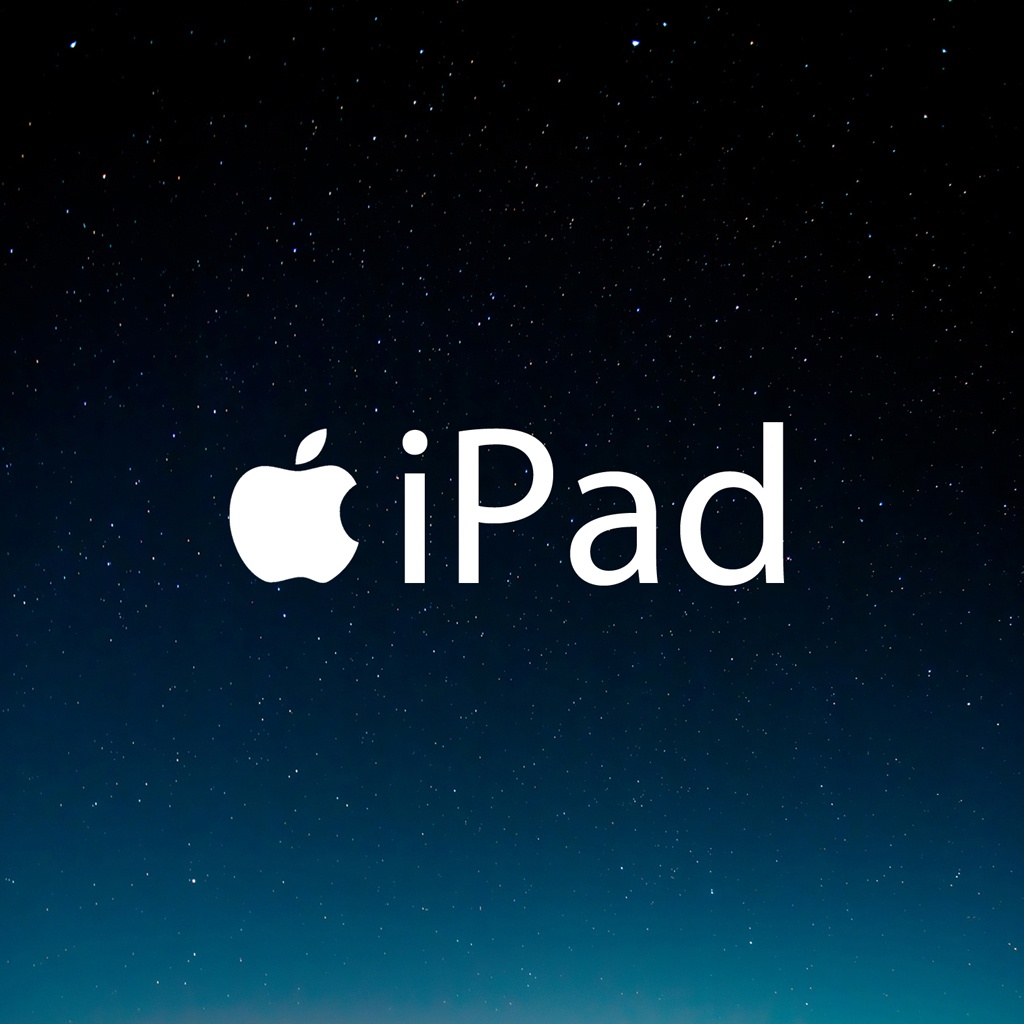 iPad Wallpaper Apple Logo Text Mini