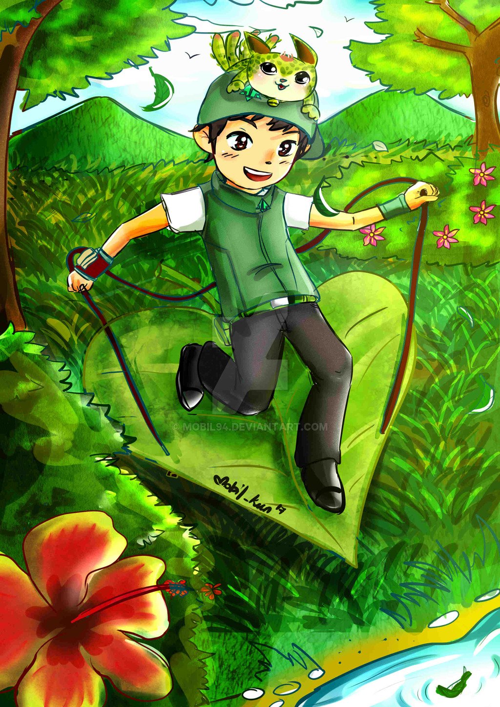 Boboiboy Daun for monstacontest xD by mobil94 on