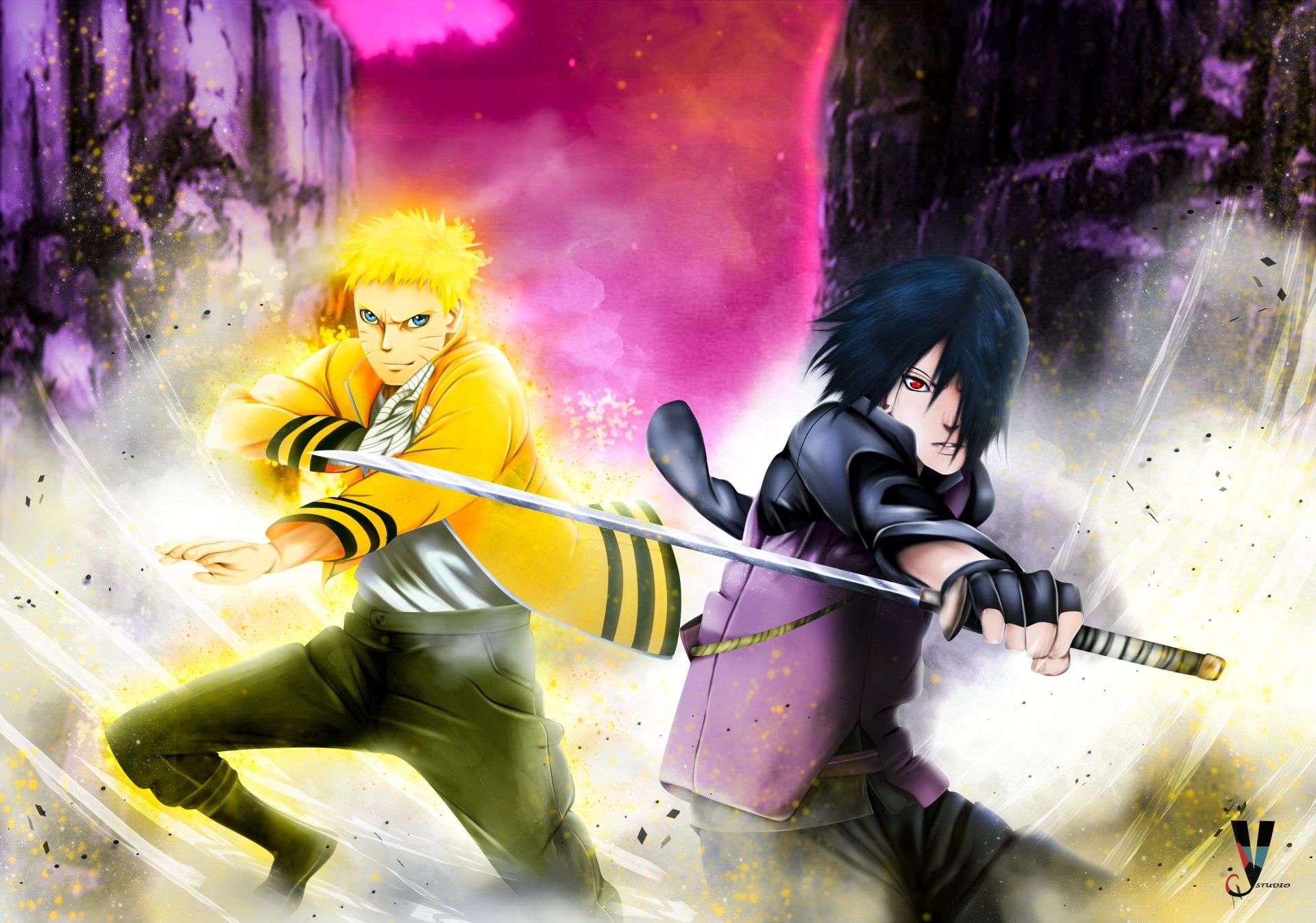 Uzumaki Naruto and Uchiha Sasuke wallpaper Anime Boruto Naruto