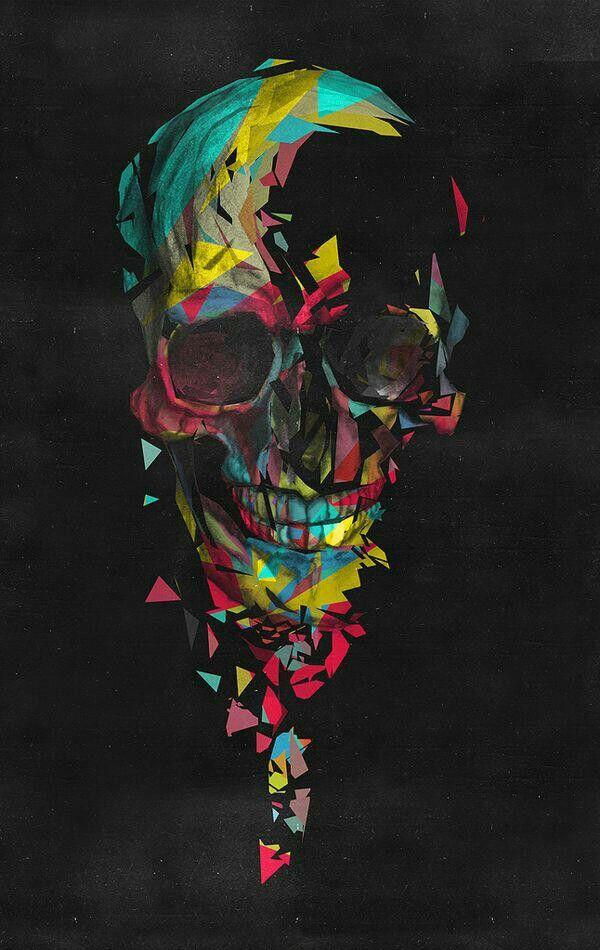 Skull Abstract Art Illustration Wallpaper
