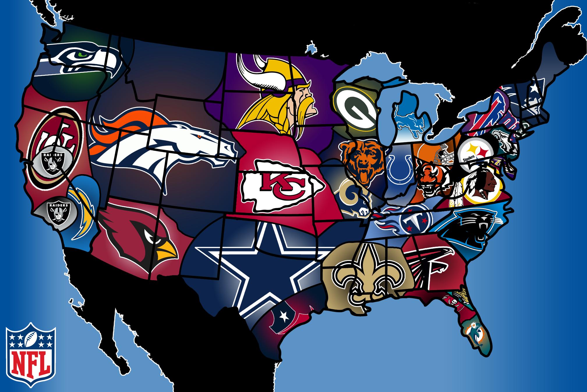 What If The U S State Borders Were Redrawn According To Nfl Team