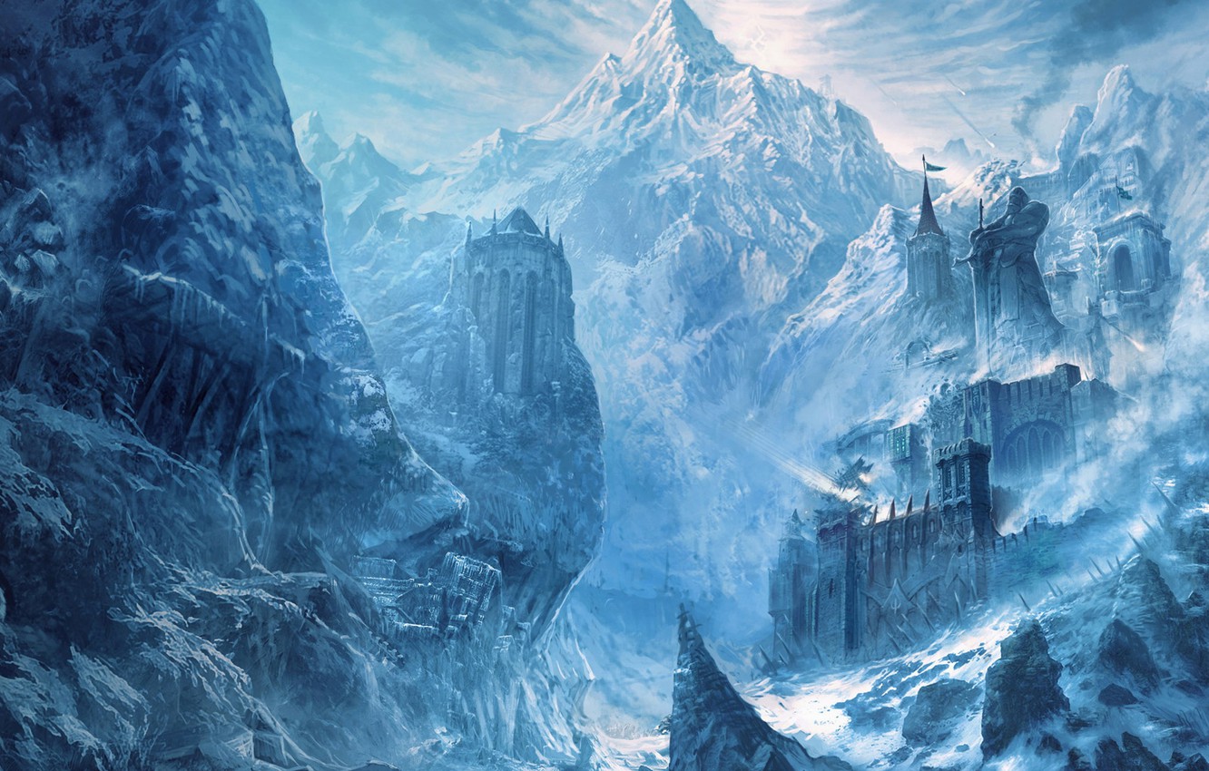 Wallpaper snow mountains castle images for desktop section