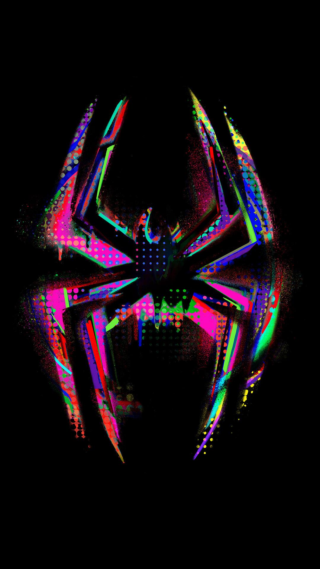 Spider Man Across The Verse Logo 4k Wallpaper iPhone HD