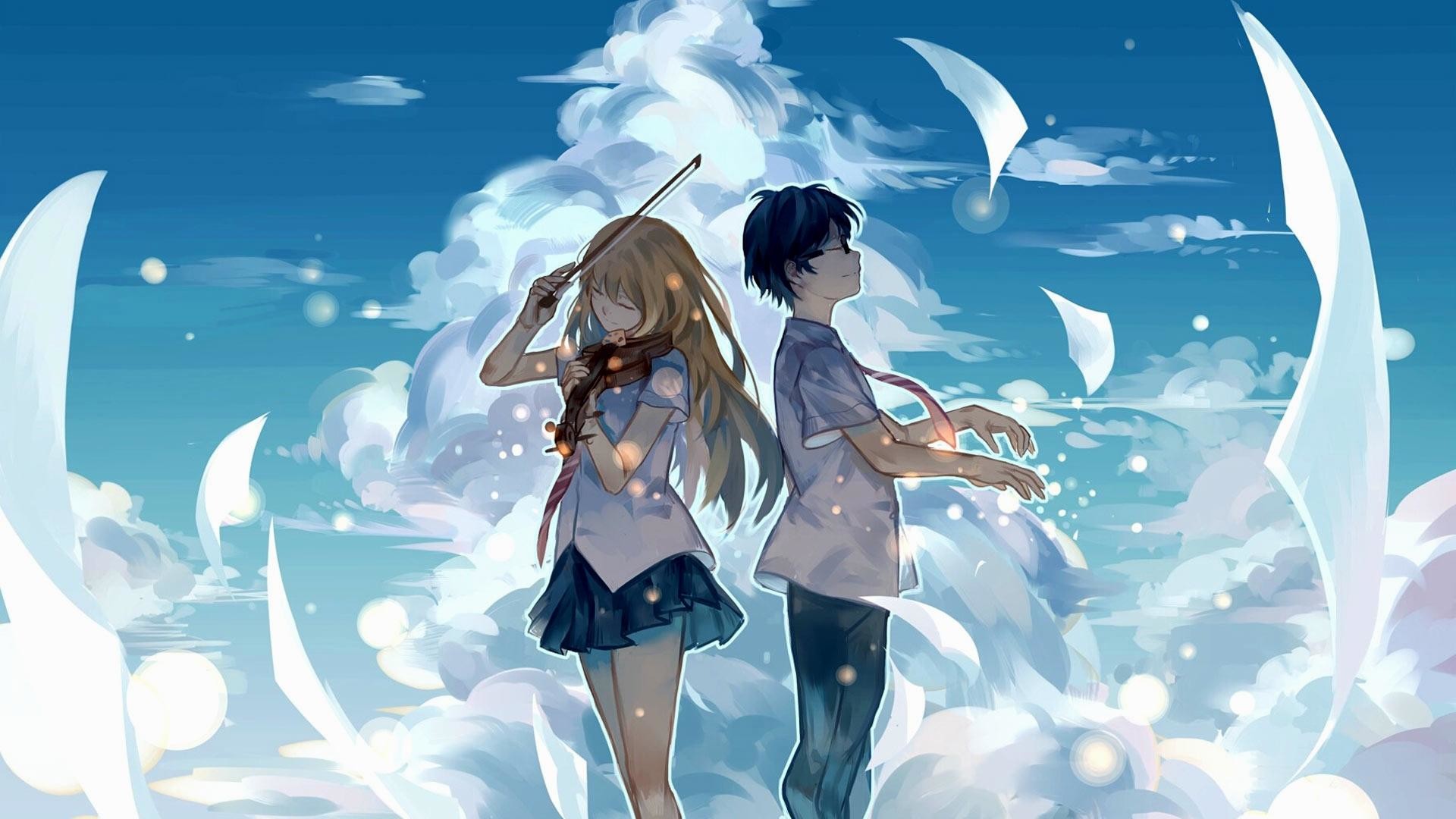 Anime Girl Blue Sky Live Wallpaper  MoeWalls