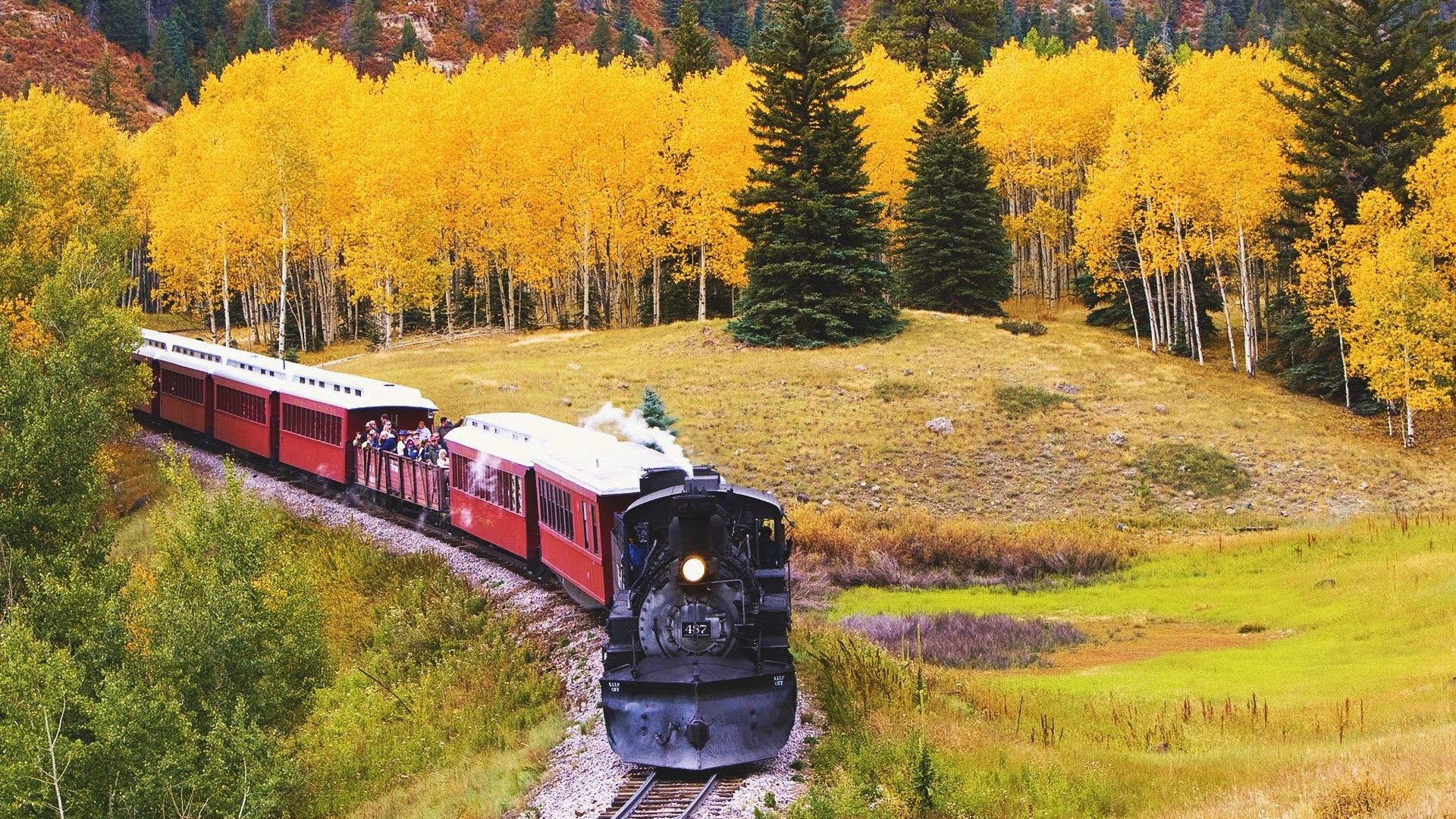 Cumbres Toltec Railroad New Mexico Lootive Nature Train Autumn