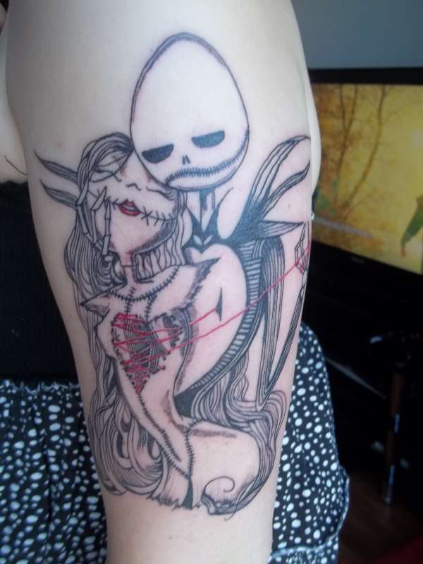 Jack and Sally Tattoo Color by mmfjpf on DeviantArt
