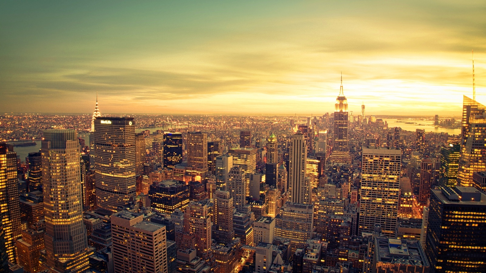 New York City Skyline Looking Wallpaper