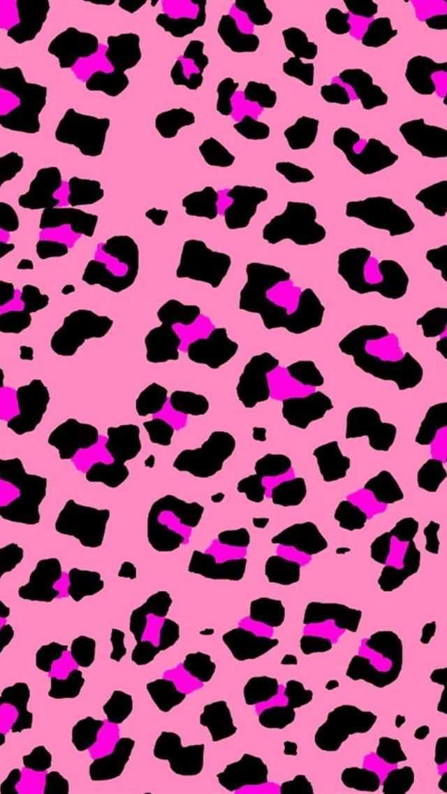 Pink Leopard Print Background For iPhone