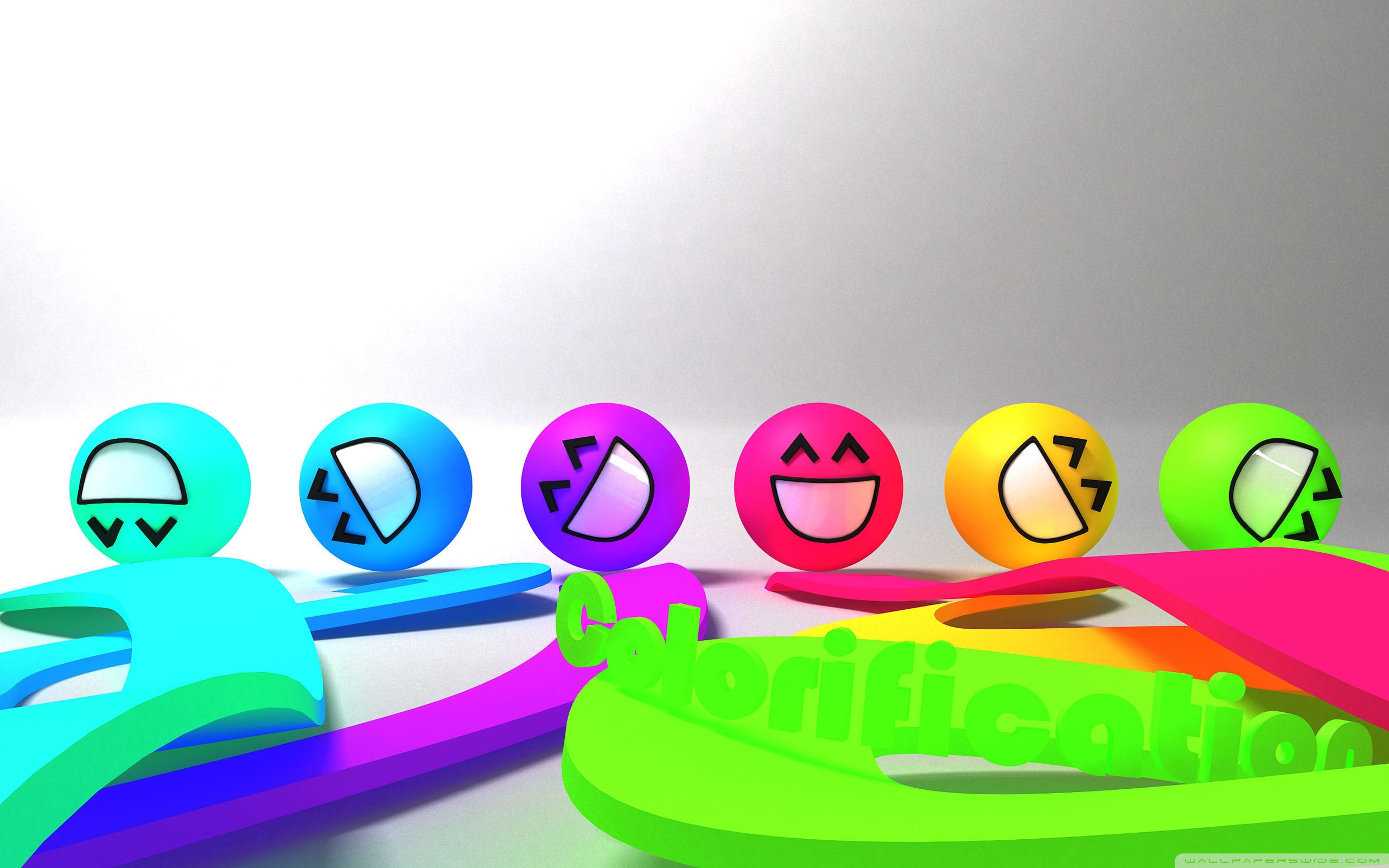 Colorful Smiley Faces 4K HD Desktop Wallpaper for 4K Ultra HD