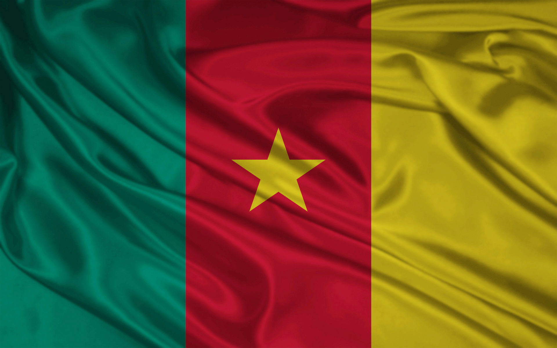 Cameroon Flag Wallpaper Stock Photos