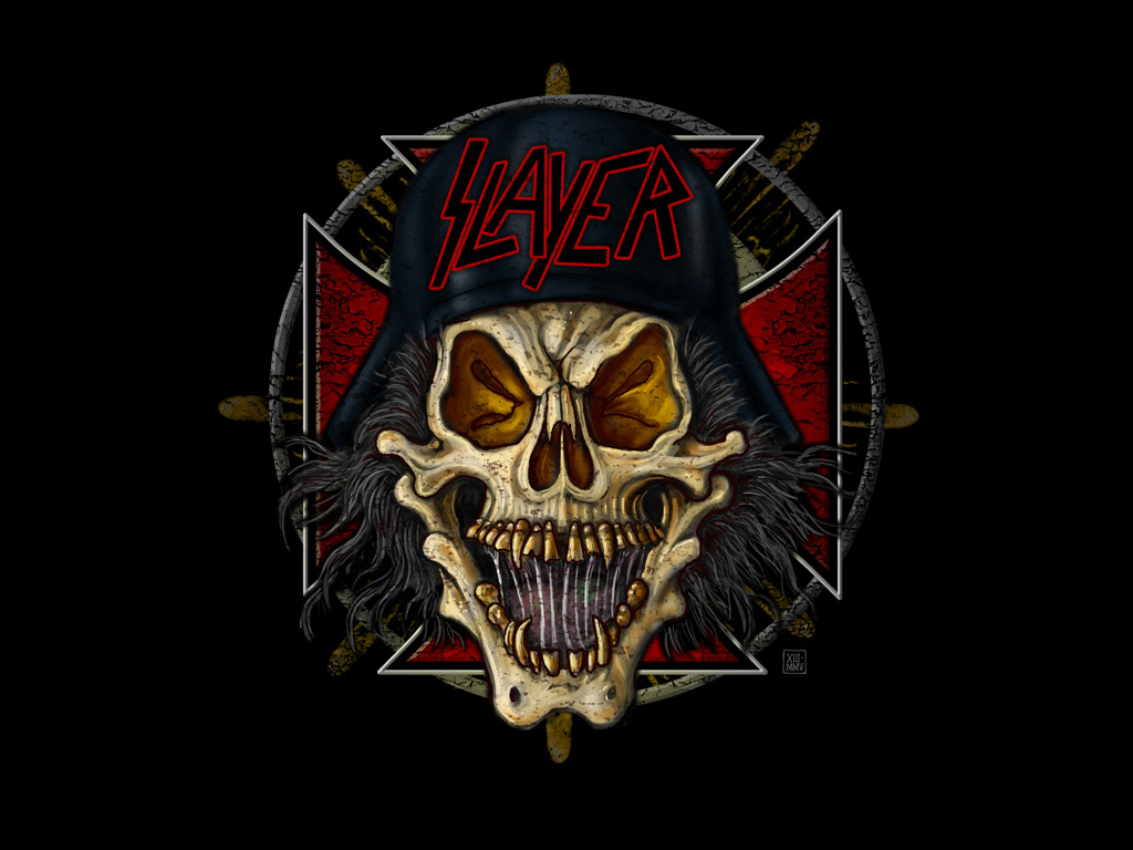 Download Slayer Band Heavy Logo Metal Music Skull Thrash Wallpaper