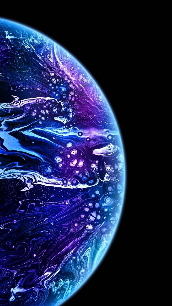 Amoled Wallpaper Space Pla iPhone Cool