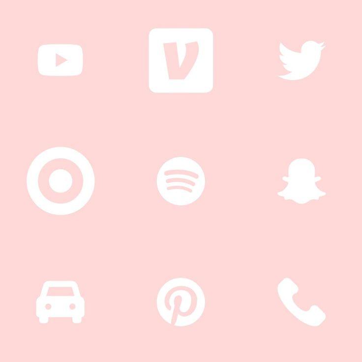 Light Pink Aesthetic Ios App Icons Social Media