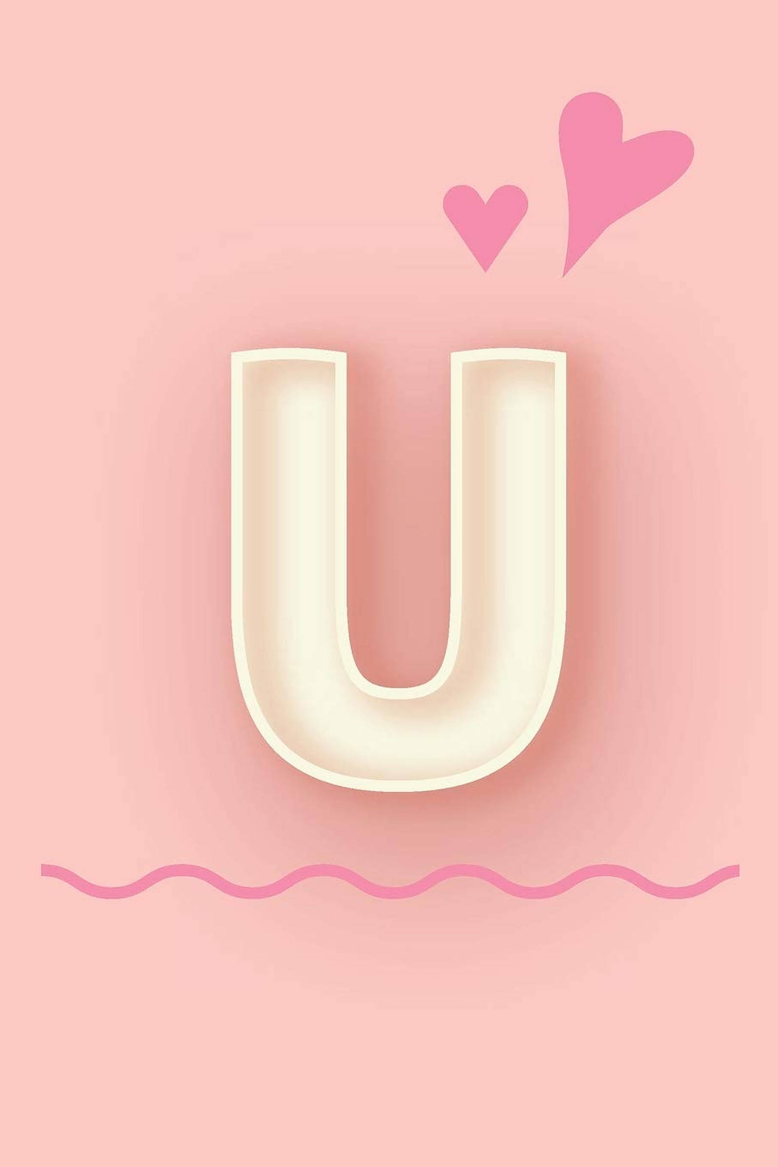 Flower Wreath Letter U Wallpaper