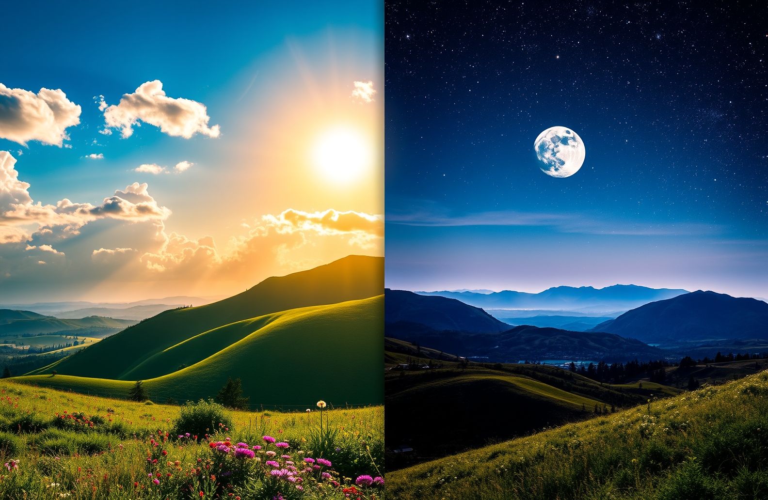 Day And Night Wallpaper