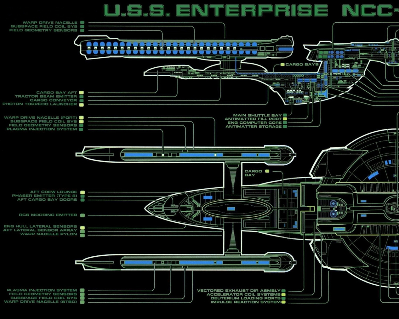 Star Trek Uss Enterprise Scheme Schematics