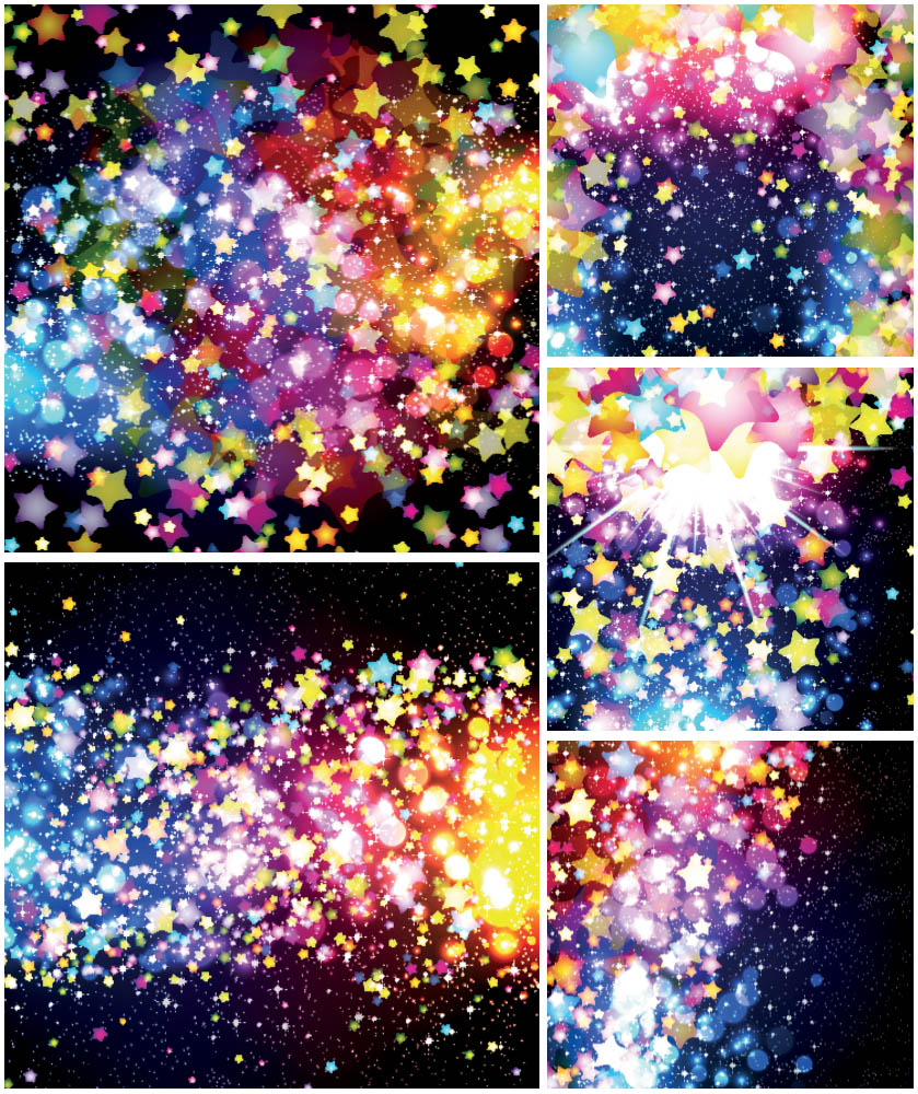 Stars And Glitter Holiday Background Vector
