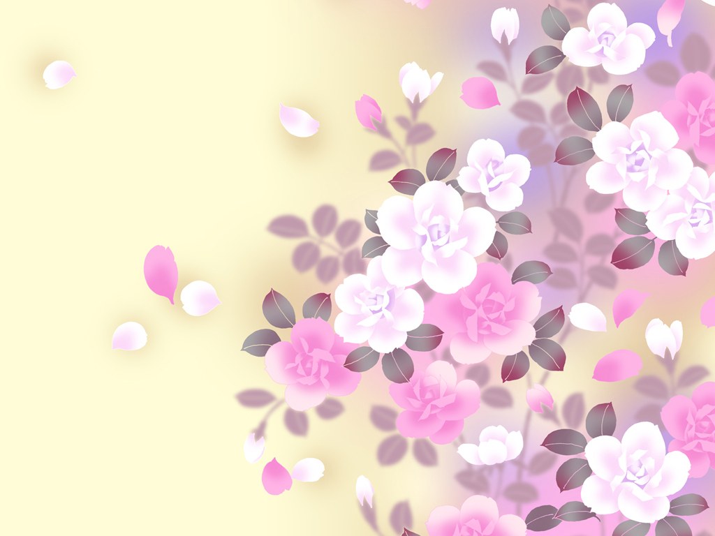 Colors In Japanese Style Sweet Flower Pattern Design