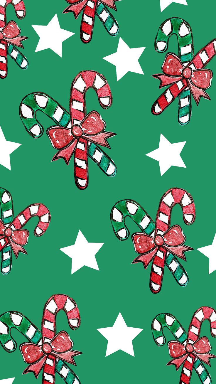 Candy Cane iPhone Wallpaper