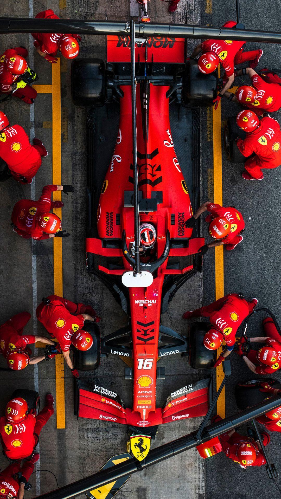 Scuderia Ferrari On Formula iPhone Wallpaper