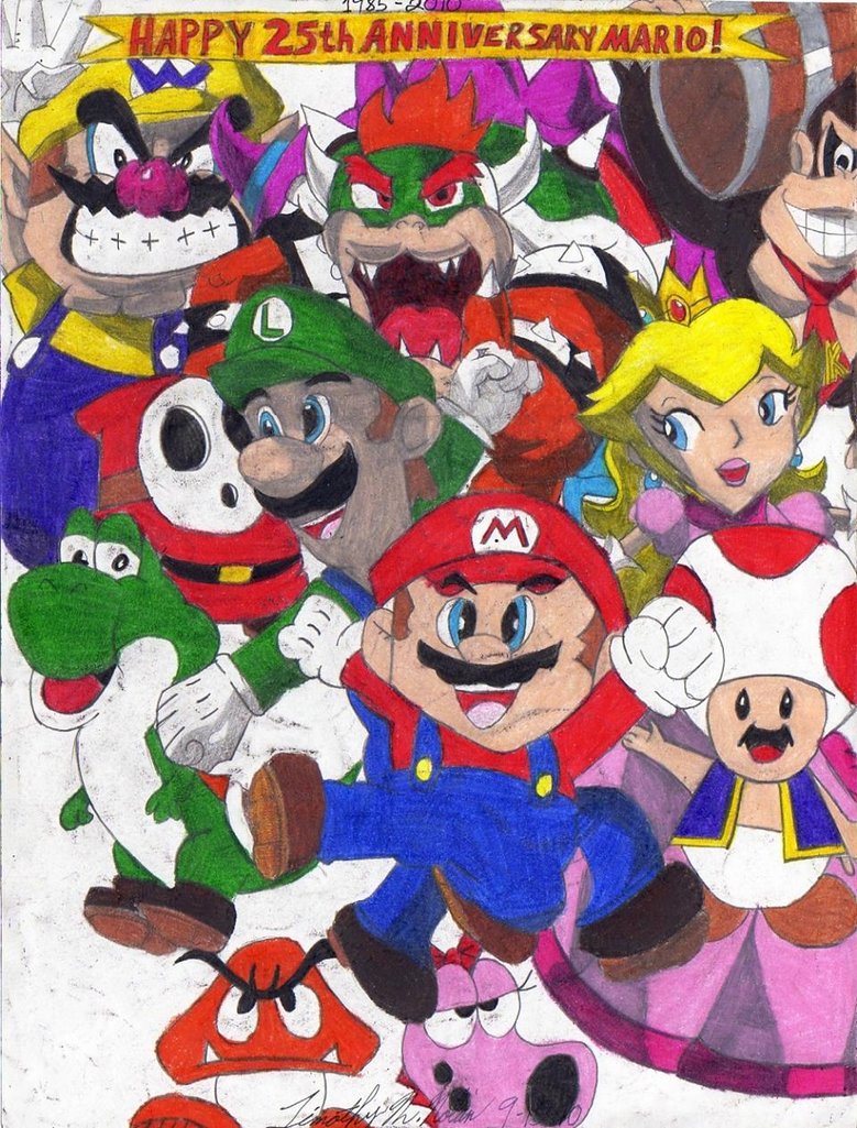 Happy 25th BirtHDay Mario By Aurontsubaki1985