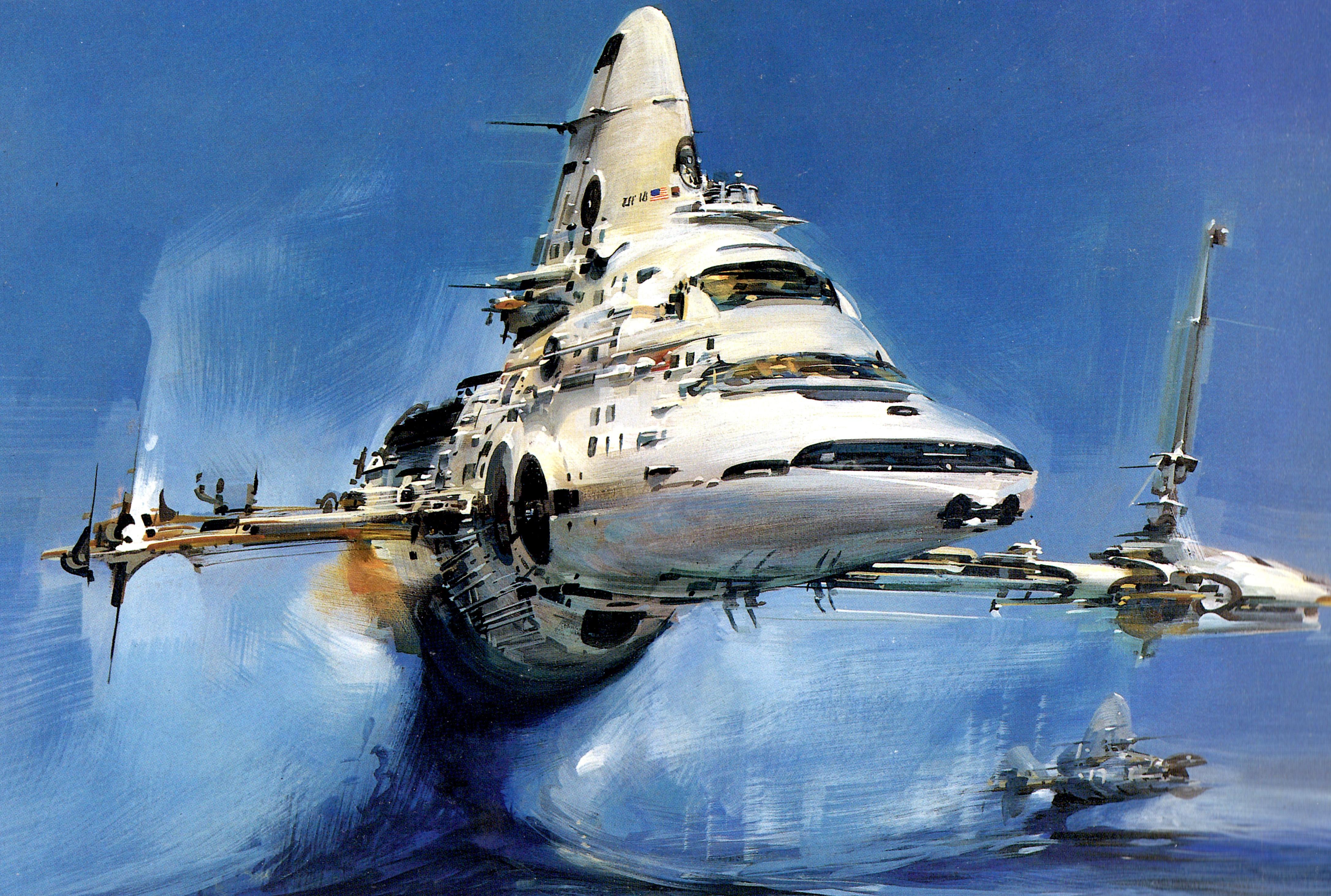 Spaceship 4k Ultra HD Wallpaper By John Berkey