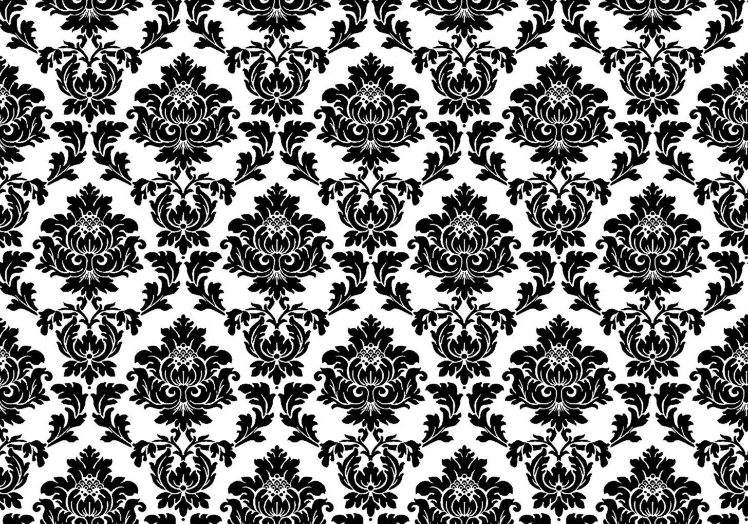 Damask Black And White Wallpaper Cool HD
