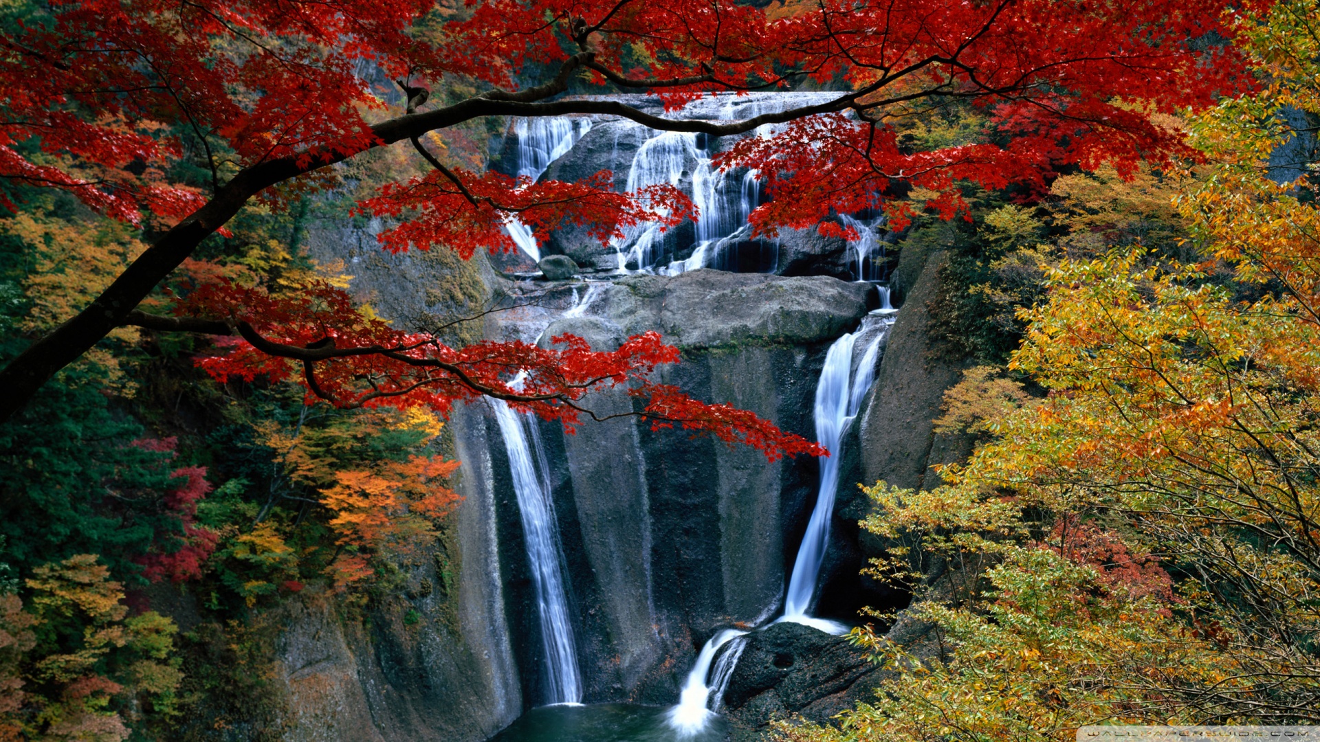 Waterfall Autumn Wallpaper Wallpoper