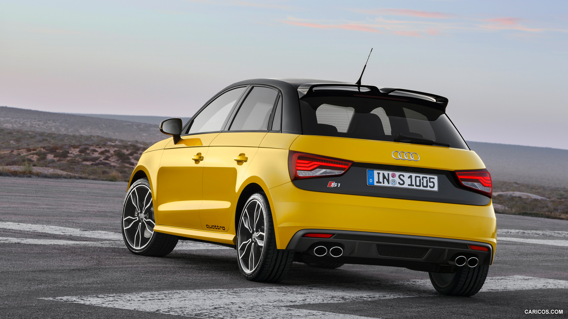 Audi S1 Sportback Vegas Yellow Rear HD Wallpaper