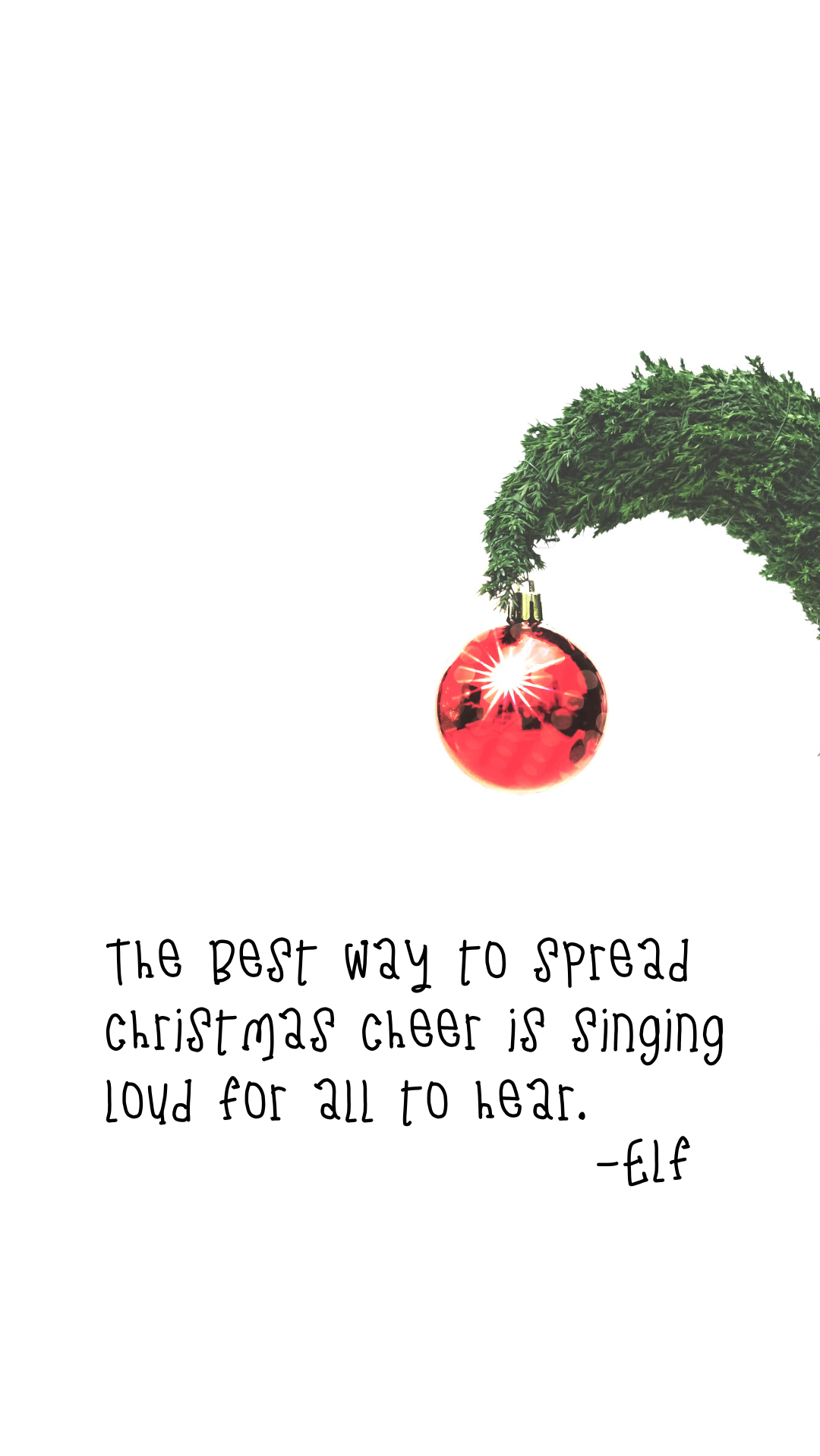 Festive Elf Quote Christmas Wallpaper