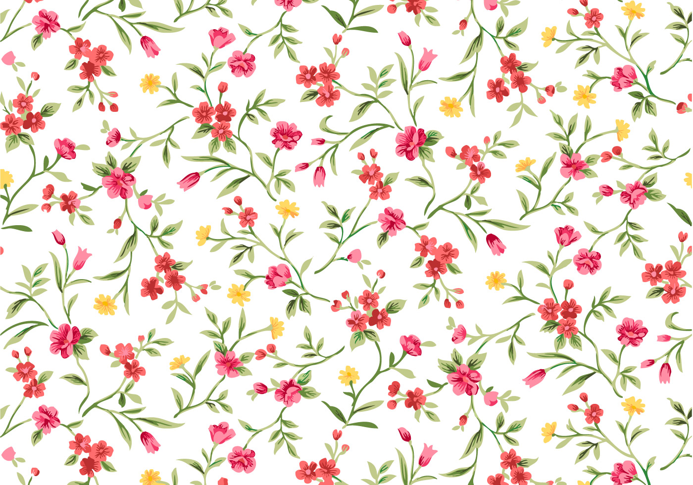 Watercolor Floral Seamless Background Vector Graphic Watercolour