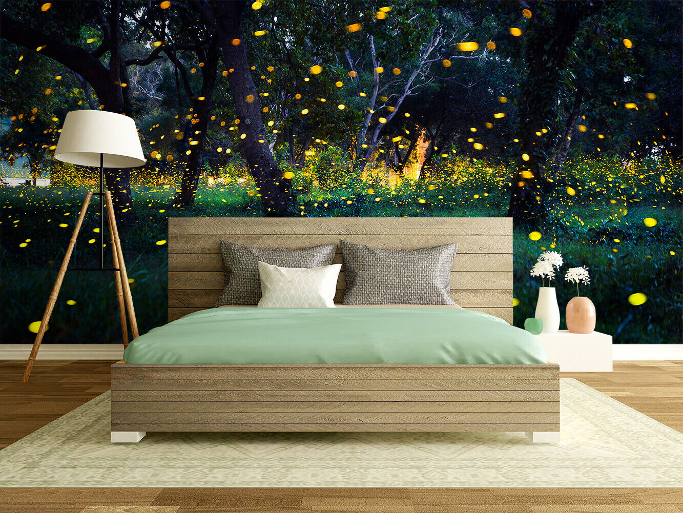 3d Dream Green Forest Wallpaper Self Adhesive Living Room Wall