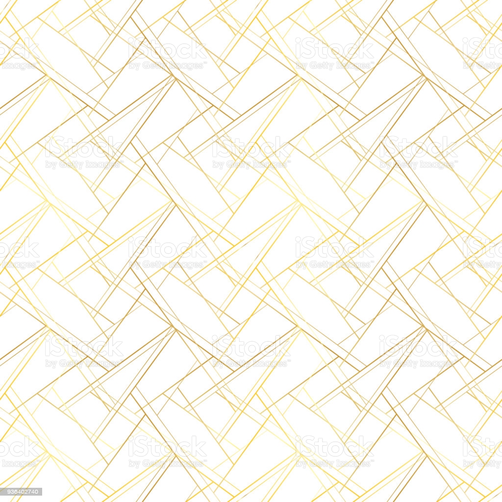 White Seamless Pattern With Golden Threads Luxury Background Stock