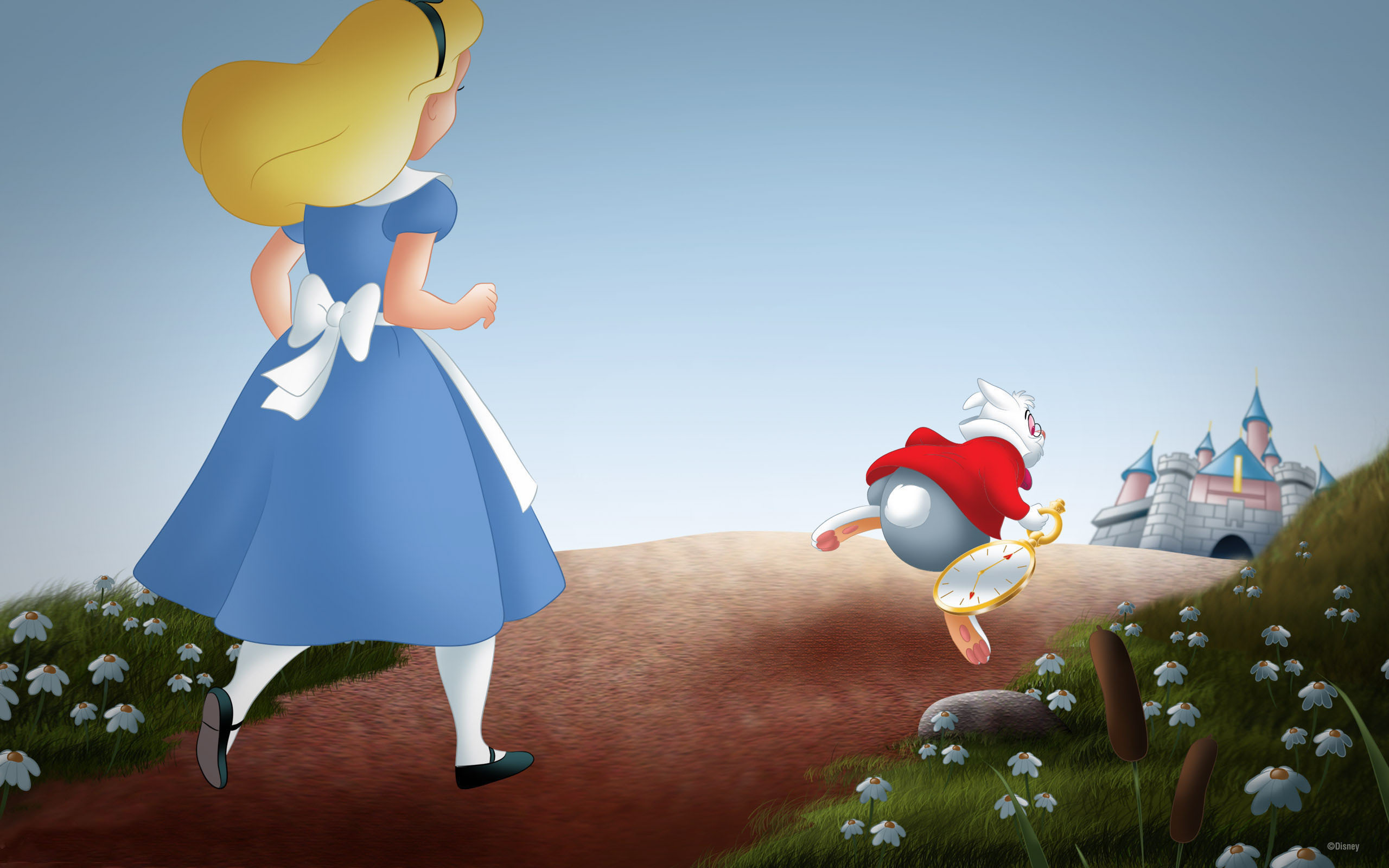 Alice In Wonderland Classic Disney Cartoon Wallpaper