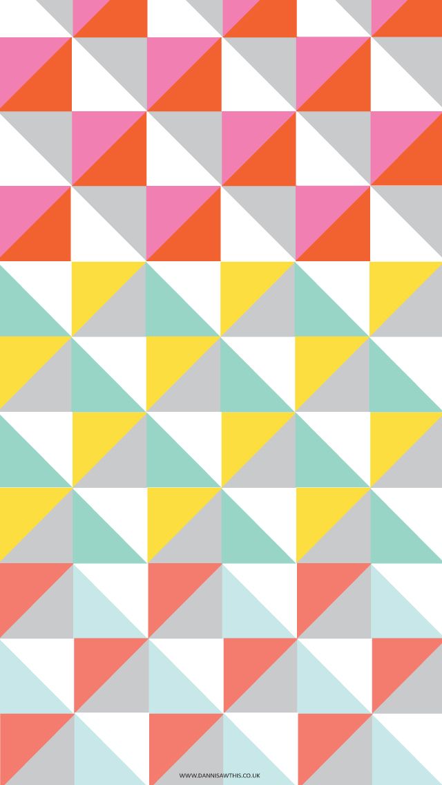 Free Geometric Brights iPhone Wallpaper Pattern Pinterest 640x1136