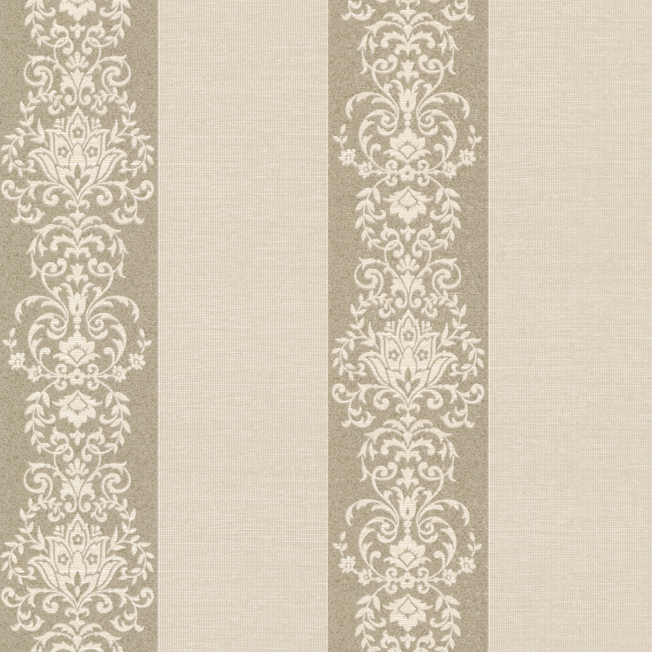 Buckingham Nash Embellished Stripe Sepia Wallpaper