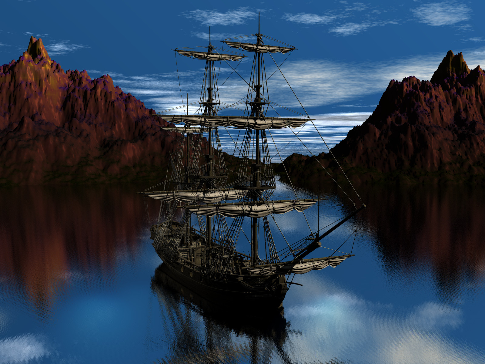 Old Pirate Ship By Thedigitalcrayon