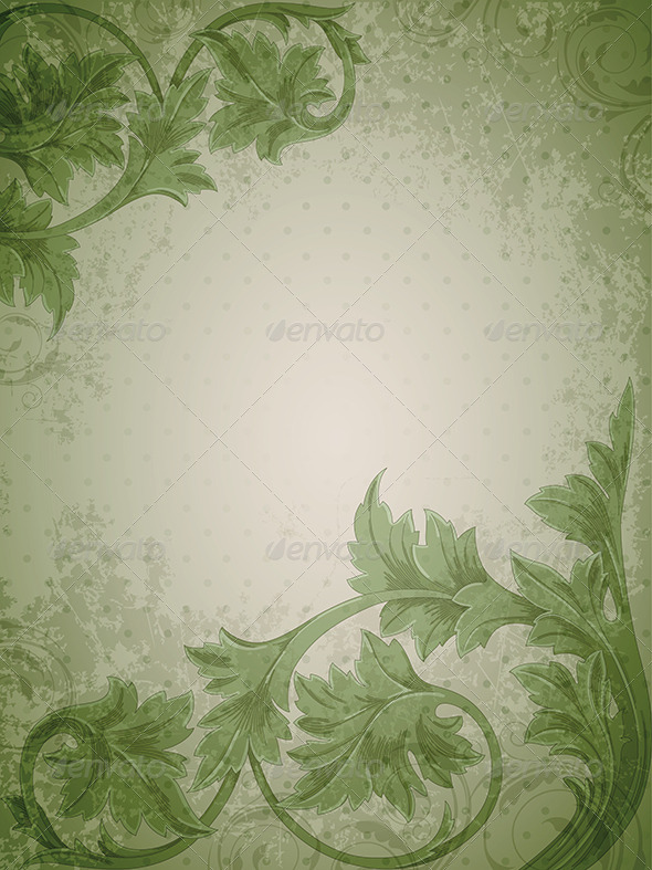 Green Vintage Background Graphicriver