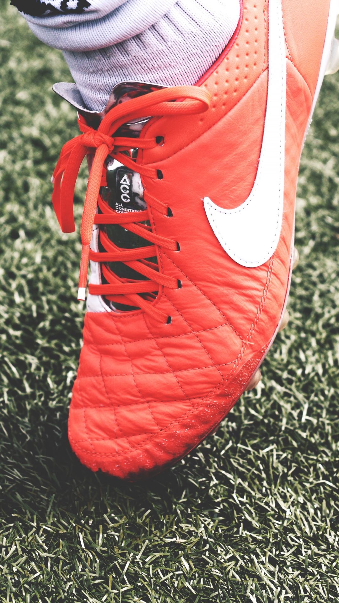 Nike Football Shoes Lawn iPhone Plus Wallpaper