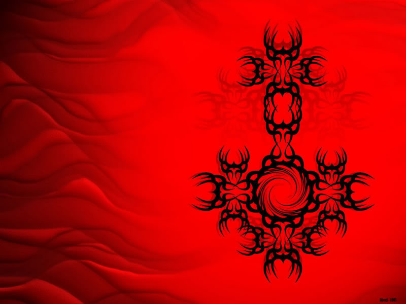 red tribal wallpaper