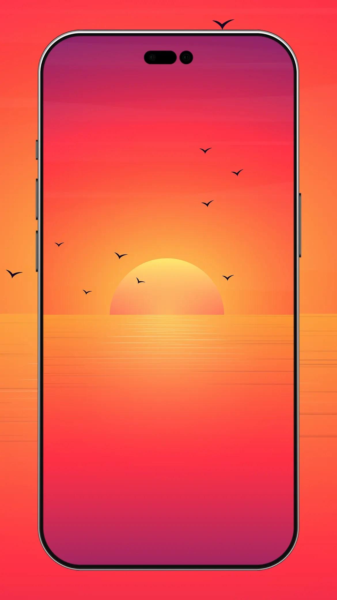 4k Wallpaper Phone Minimalist Sunset