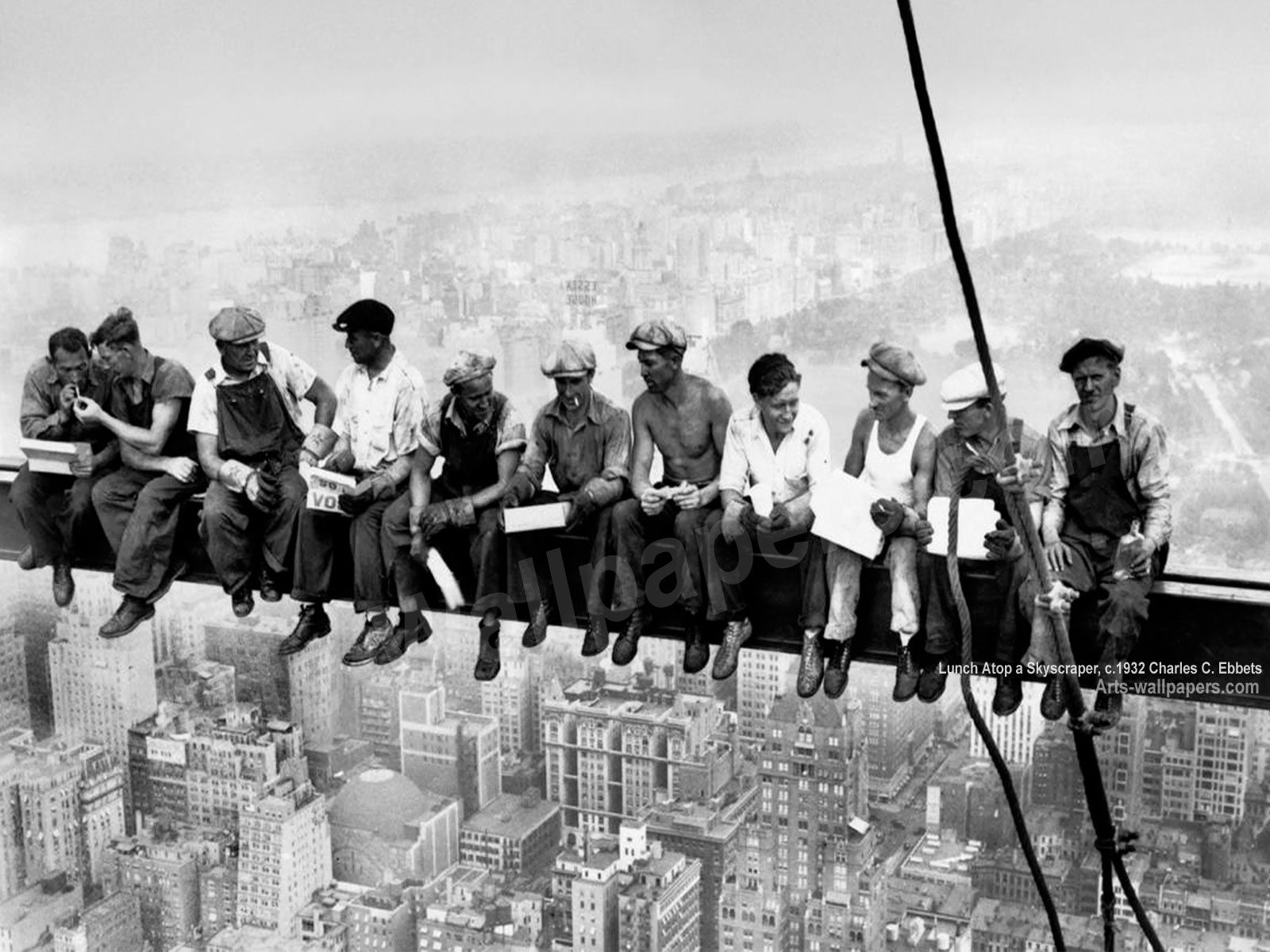Lunch Atop A Skyscraper Poster Wallpaper Charles C Ebbets