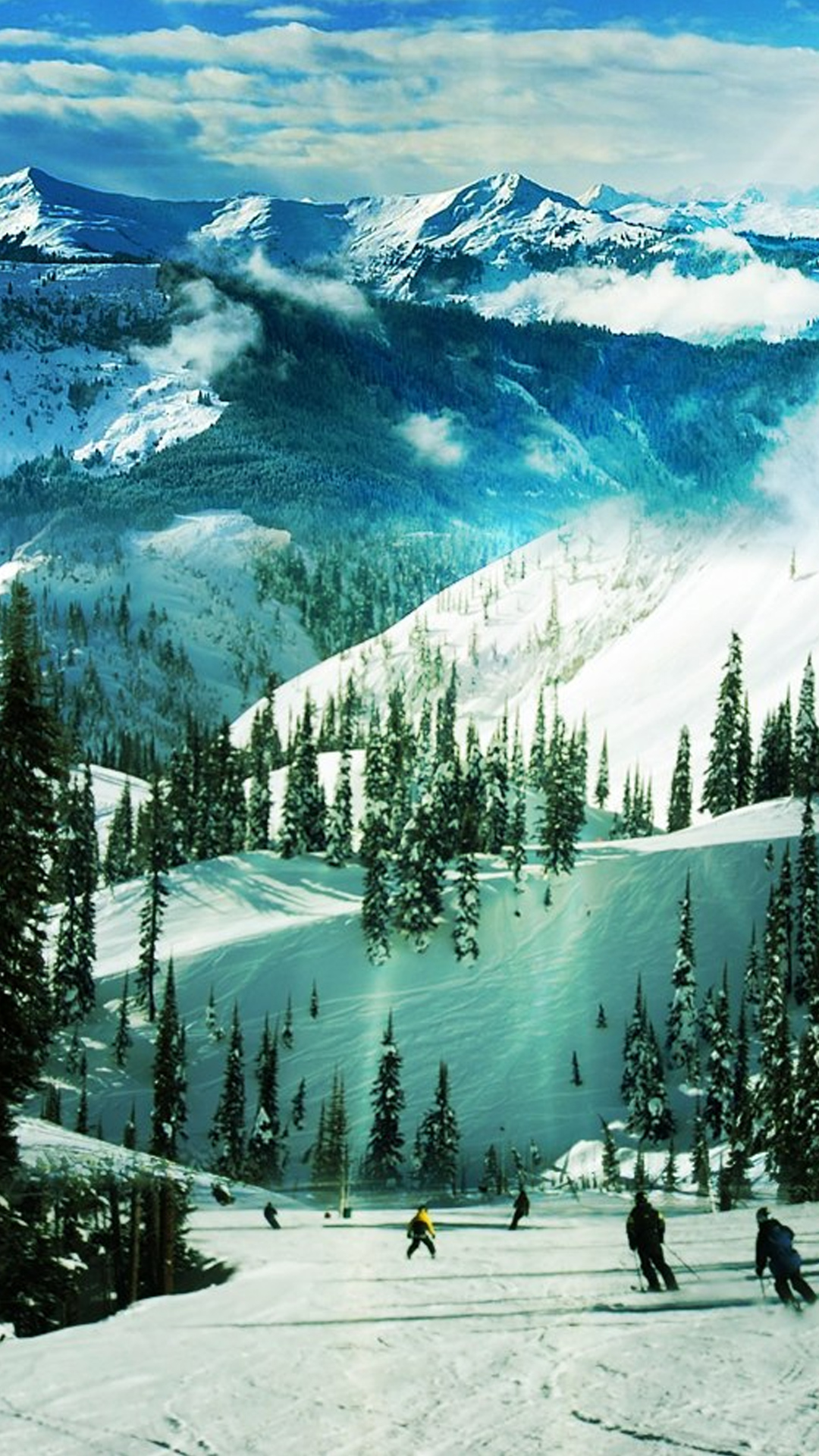 Ski Slope Paradise Winter Landscape iPhone Plus HD Wallpaper Ipod