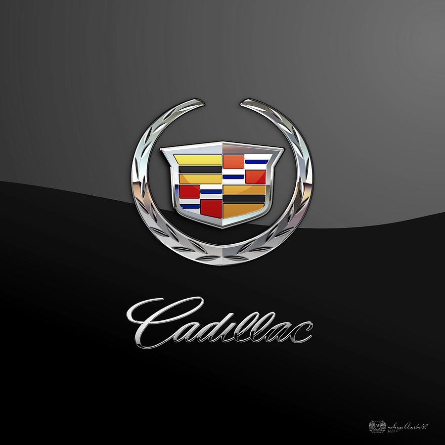 Cadillac Logo Black 3d Badge