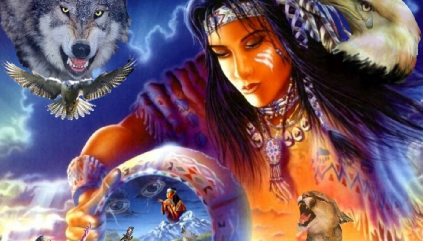 Native American Wolf Spirit Of A