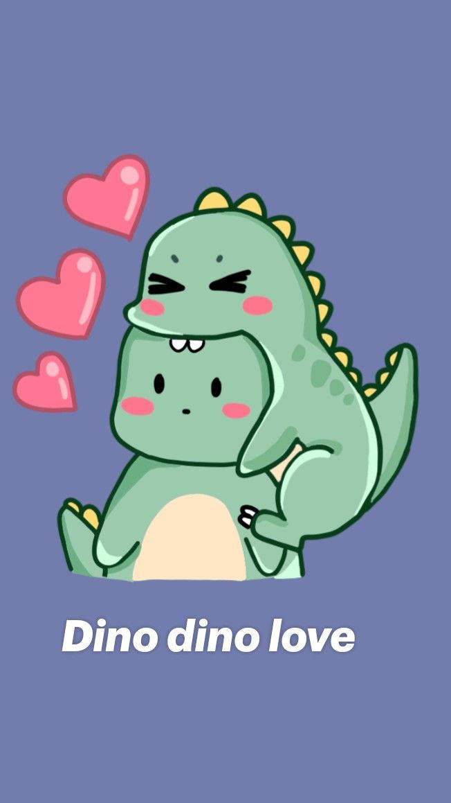 Cartoon Dinosaur Phone Wallpaper