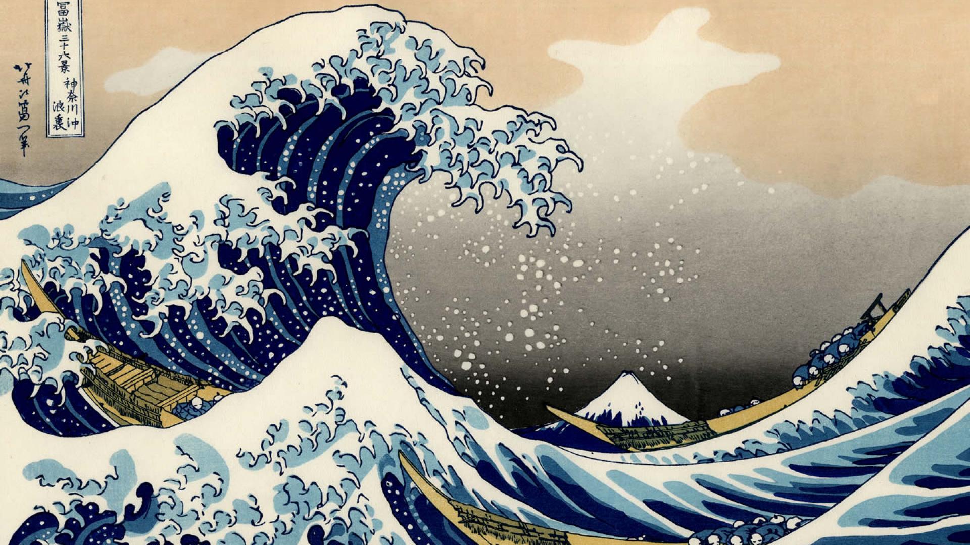 The Great Wave Off Kanagawa Thirty Six S Of Mount Fuji Wallpaper